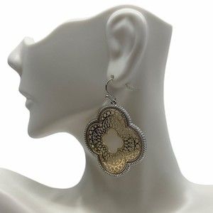 IT'S Sense Gold and Silver Fish Hook Drop Earrings Tear Drop Boho Style